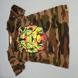 Appaman x Ziggy Marley camo lion t shirt